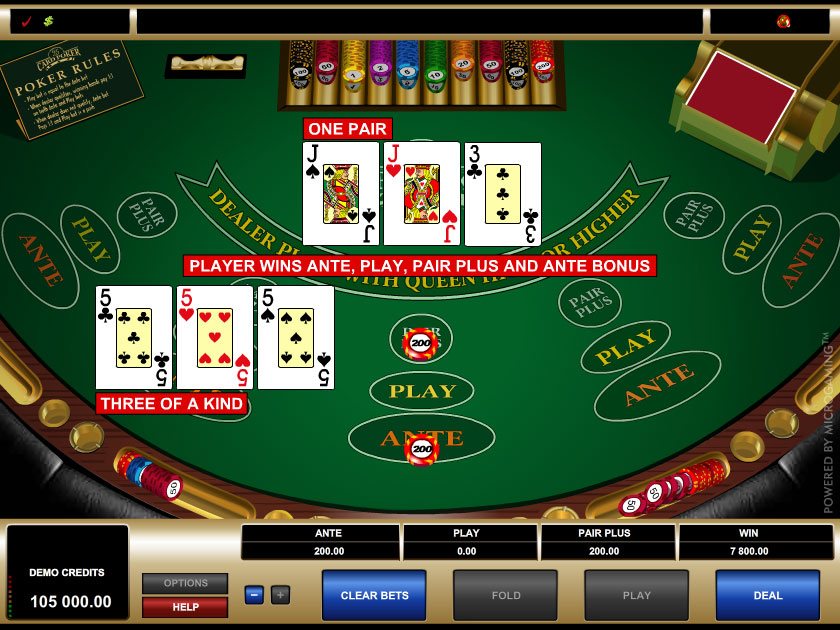 Play 3 Card Poker Online Real Money