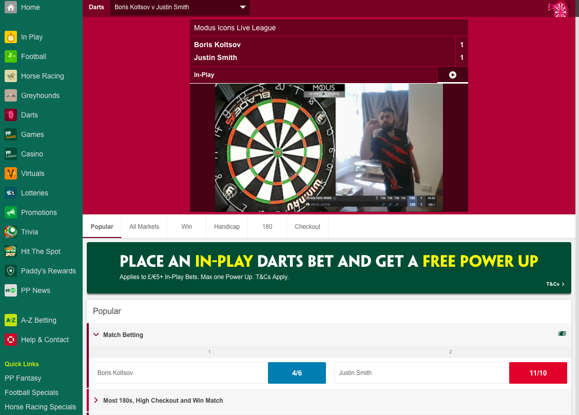 Paddy Power Live Streaming